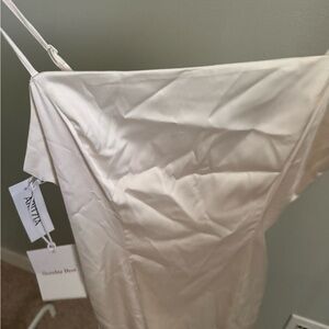 White Satin Slip Dress